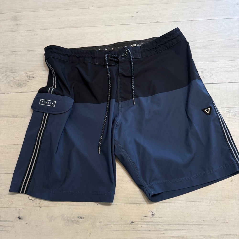 Vissla men's blue‎ board shorts swim trunks size 34